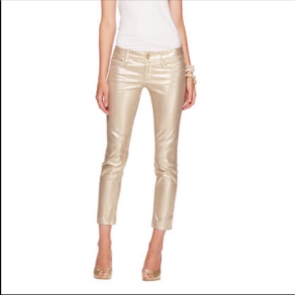Lilly Pulitzer Pants - Lilly Pulitzer | Rose Gold Worth Skinny Pant Sz 10
